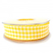 Vichy Ribbon - 25 mm Width - Color Yellow